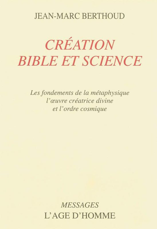Création, Bible et science